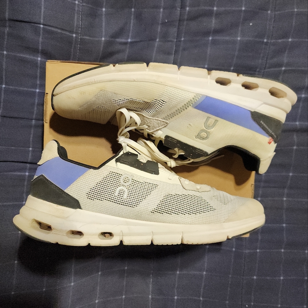 On Cloudrift | White and Blue Running Shoes | 9.5 mens
